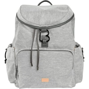 Rucsac pentru scutece Beaba Vancouver, capacitate 22 l, culoare gri deschis