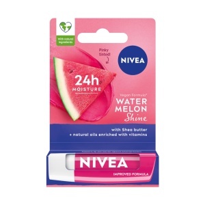 Ruj hidratant NIVEA Watermelon Shine, 4,8g, cu parfum de pepene verde