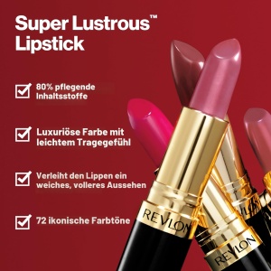 Ruj Revlon Super Lustrous 4.2g - 770 Dramatic, Ultra hidratant, Finish perlat - Img 4