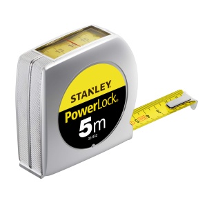 Ruleta STANLEY Powerlock 5m, cu fereastra de vizualizare, extra rezistenta