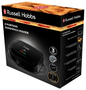 Russell Hobbs 24520-56 Prajitor de paine Sandwich Classics, farfurii antiaderente, negru - Img 2