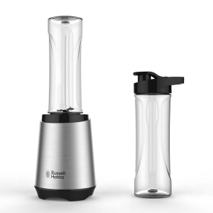Russell Hobbs Blender - Stand Mixer & Smoothie Maker to go [motor de putere de 23.500 rpm] incl. 2x ulcior de blender 600ml (fara BPA, masina de spalat vase si rezistent la rupere incl. capac) Tocator, otel inoxidabil, 23470-56 - Img 5