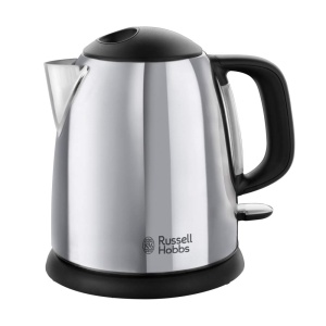 Russell Hobbs Ceainic mic [1,0l] Victory din otel inoxidabil lustruit (2400W, functie de gatit sub presiune, filtru de calcar detasabil, indicator extern al nivelului apei, ceainic mic de calatorie)Ceainic 24990-70