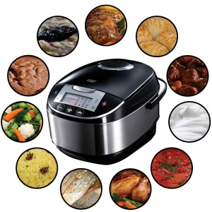 Russell Hobbs Multicooker [11 in 1: aragaz de orez, aragaz lent, abur, aragaz lent, backoutomat, aparat de iaurt etc.] Multicooker (5.0l, afisaj digital, capac anticondens) 21850-56 - Img 3