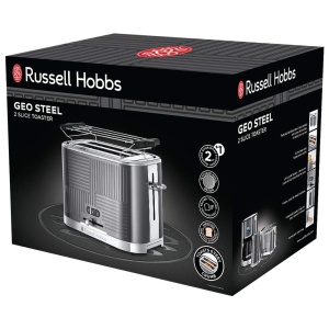 Russell Hobbs Toaster Geo Steel 25250-56 Gri 1640W Functie Lift and Look - Img 2