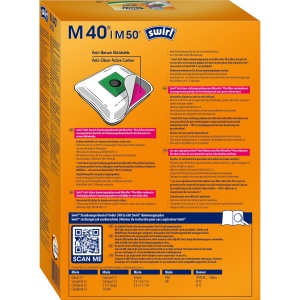 Sac de aspirator Swirl M 40 EcoPor Anti-Geruch, 4 bucati, rezistent, cu filtru de miros - Img 2