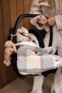 Sac de dormit pentru bebelusi Jollein Check Boucle Teddy, pentru scaun auto si carucior - Img 4