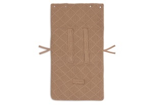 Sac de dormit pentru bebelusi Jollein, model Check Knit, Biscuit, cu fleece - Img 3
