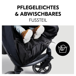 Sac de dormit universal hauck pentru carucioare si biciclete, negru, cu fleece si 2 cai de deschidere - Img 6