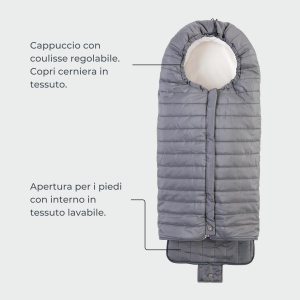 Sac de dormit universal Nuvita Moovo 9658 Junior, pentru carucior, culoare pistachie, -10 C - Img 5