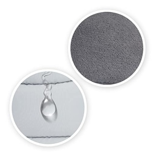 Sac de iarna MoMi 45x95 cm pentru carucior impermeabil cu gluga si captuseala calduroasa Gri - Img 5