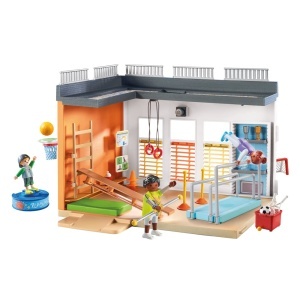 Sala de sport PLAYMOBIL City Life 71328 cu accesorii pentru fotbal, baschet si tenis - Img 7