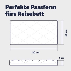 Saltea calatorie Julius Zollner Travelsoft Premium, 60x120 cm, certificat OEKO-TEX - Img 5