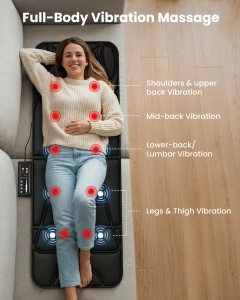 Saltea de Masaj COMFIER cu 10 Motoare de Vibratie, 5 Moduri si Functie de Incalzire - Img 4