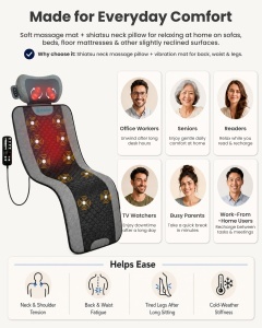 Saltea electrica de masaj COMFIER cu 10 motoare, 5 programe si caldura - Img 9