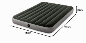 Saltea gonflabila Intex Dura-Beam 135x191 cm, capacitate 272 kg, pentru camping si oaspeti - Img 4