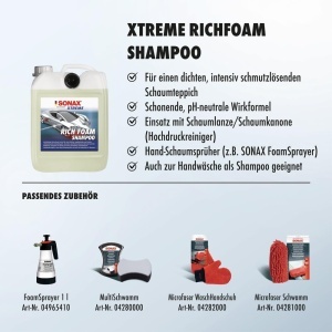 Sampon pentru spalat masini SONAX XTREME RichFoam 5 Litri cu parfum de fructe - Img 3