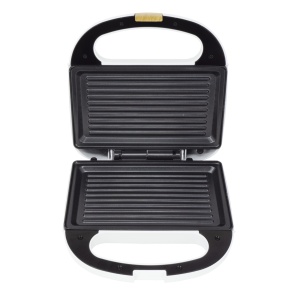 Sandwich maker Jocca Nature Line 750W alb finisaj bambus placi antiaderente - Img 3