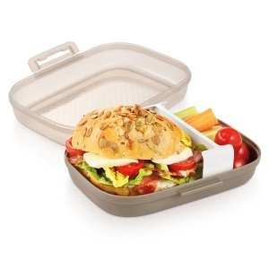 Sandwichbox Tescoma 4FOOD cu Trennwand, plastic reciclat, 15,2 x 20,1 cm - Img 3