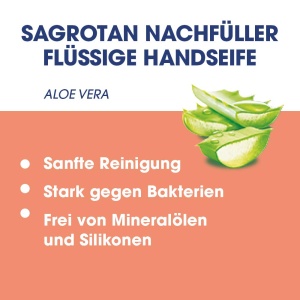 Sapun lichid Sagrotan cu Aloe Vera, 500 ml, antibacterian, refill - Img 3