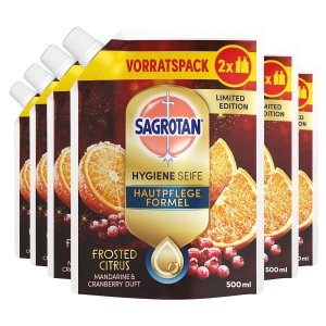 Sapun lichid Sagrotan Frosty Citrus, 6 x 500 ml, editie limitata