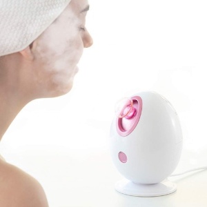 Sauna electrica pentru fata InnovaGoods, 90ml, alb-roz, design ergonomic - Img 9