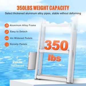 Scara de acces VEVOR cu 5 trepte, 159 kg capacitate, din aluminiu, cu suprafata antiderapanta - Img 3