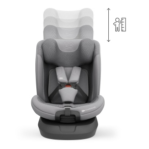 Scaun auto copii Kinderkraft I-GROW 2 PRO, 0-36 kg, rotire 360, gri - Img 7