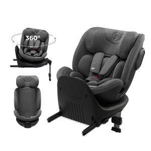 Scaun auto copii Kinderkraft XRIDER2 i-Size 0-25 kg 360deg rotativ Isofix Gri