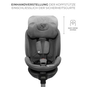 Scaun auto copii Kinderkraft XRIDER2 i-Size 0-25 kg 360deg rotativ Isofix Gri - Img 11
