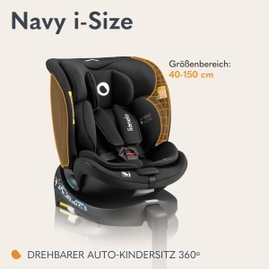 Scaun auto copii Lionelo Navy i-Size 360deg 40-150 cm ISOFIX reglabil confortabil - Img 2