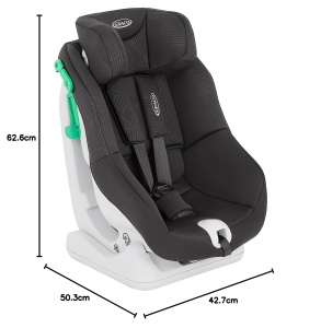 Scaun auto Graco Extend LX R129, 2-in-1, negru, cu protectie laterala - Img 9