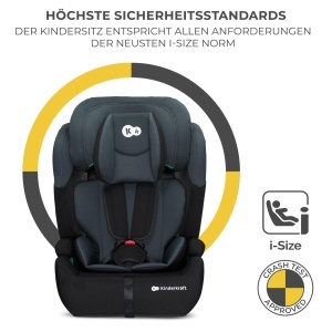 Scaun auto Kinderkraft COMFORT UP i-Size, pentru copii 76-150 cm, Negru - Img 3