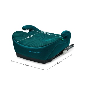 Scaun auto Kinderkraft I-BOOST 2 PRO, pentru copii 125-150 cm, usor, cu Isofix, verde - Img 5