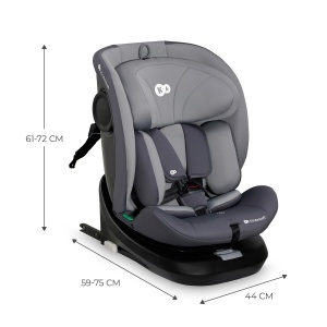 Scaun Auto Kinderkraft I-GROW, 0-36 kg, 360 rotire, gri - Img 9