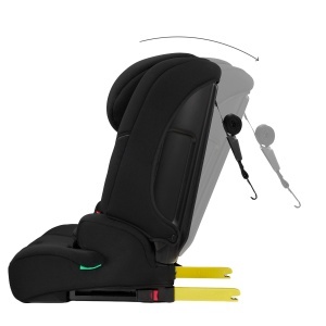 Scaun auto Kinderkraft SAFETY FIX 3 PRO 9-36 kg ISOFIX Top Tether Negru - Img 3