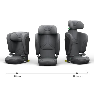 Scaun auto Kinderkraft UNITY 2 i-Size pliabil 100-150 cm gri reglare tetiera si spatar - Img 4