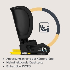 Scaun auto Lionelo Orin i-Size R129 pentru copii 100-150 cm, usor si pliabil - Img 2