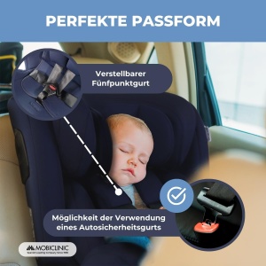 Scaun Auto Mobiclinic Pandafix, ISOFIX, 360 Rotire, Grupa 0-3, 0-36kg - Img 4