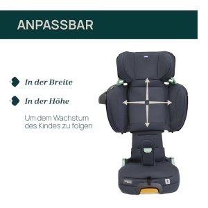Scaun auto pentru copii Chicco FoldGo I-Size 15-36 kg cu conectori ISOFIX Grupa 23 pentru copii 3-12 ani pliabil si pliabil protectie laterala reglabi - Img 5