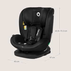 Scaun auto pentru copii Lionelo Bastiaan i-Size 0-36 kg Isofix rotativ 360deg negru - Img 2