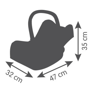 Scaun auto pentru papusi Smoby Maxi-Cosi, cu maner ajustabil, 42 cm - Img 3