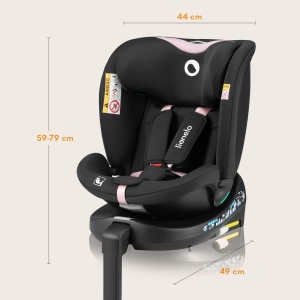 Scaun auto rotativ Lionelo Navy i-Size 360deg ISOFIX 40-150 cm reglabil - Img 9