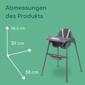 Scaun de masa 2-in-1 Bebeconfort Meely, reglabil, 6 luni3 ani, Dark Grey - Img 8