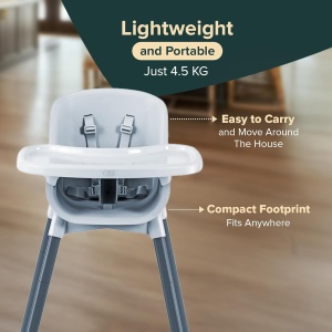 Scaun de masa Chicco Zest pentru bebelusi, ajustabil, 4.5 kg, design compact - Img 8