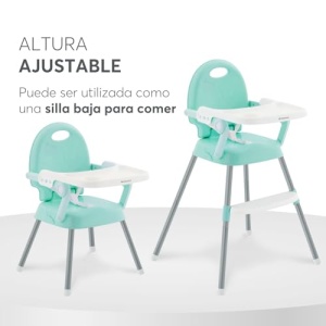 Scaun de masa copii KikkaBoo Spoony 3in1 reglabil pliabil verde menta - Img 3