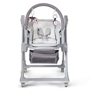 Scaun de masa copii Kinderkraft LASTREE, 2 in 1, gri, cu functie de inclinare - Img 12