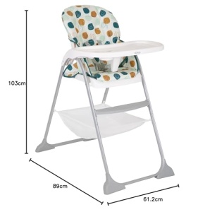 Scaun de masa Graco SnackEase compact si pliabil cu tavita detasabila cos de depozitare multicolor - Img 9