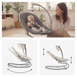 Scaun de masa hauck Sit N Relax 3in1, Bej, pentru bebelusi, ajustabil, pliabil - Img 6