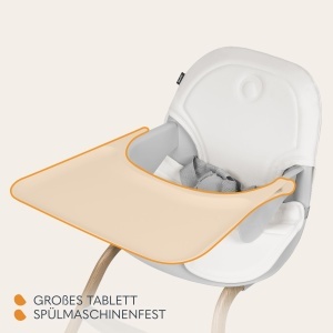 Scaun de masa multifunctional Lionelo Dalia 2-in-1 6-36 luni pana la 60 kg cu centura de siguranta si tavita detasabila - Img 5